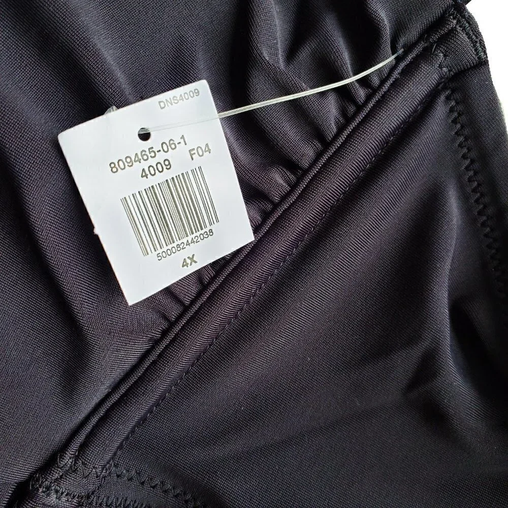 NWT Old Navy Tie-Front Keyhole Bandeau-Style One-Piece Swimsuit Black 4X